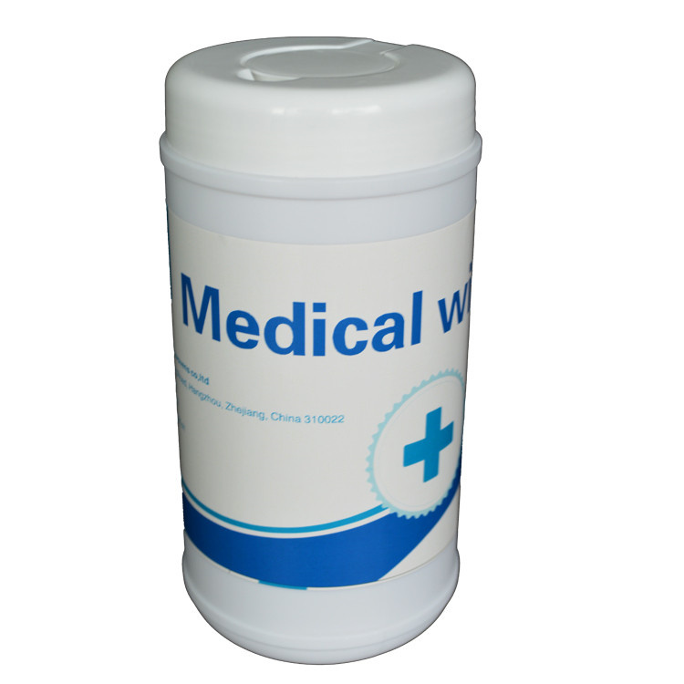 Customized medical disinfecting hospital wipes alcohol cleaning wet wipes barrel